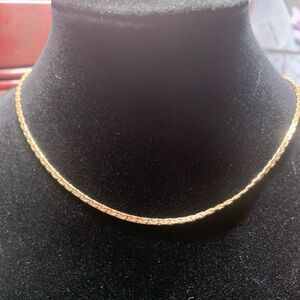 Elegant Gold-Tone Rope Chain Necklace - Women Jewelry
